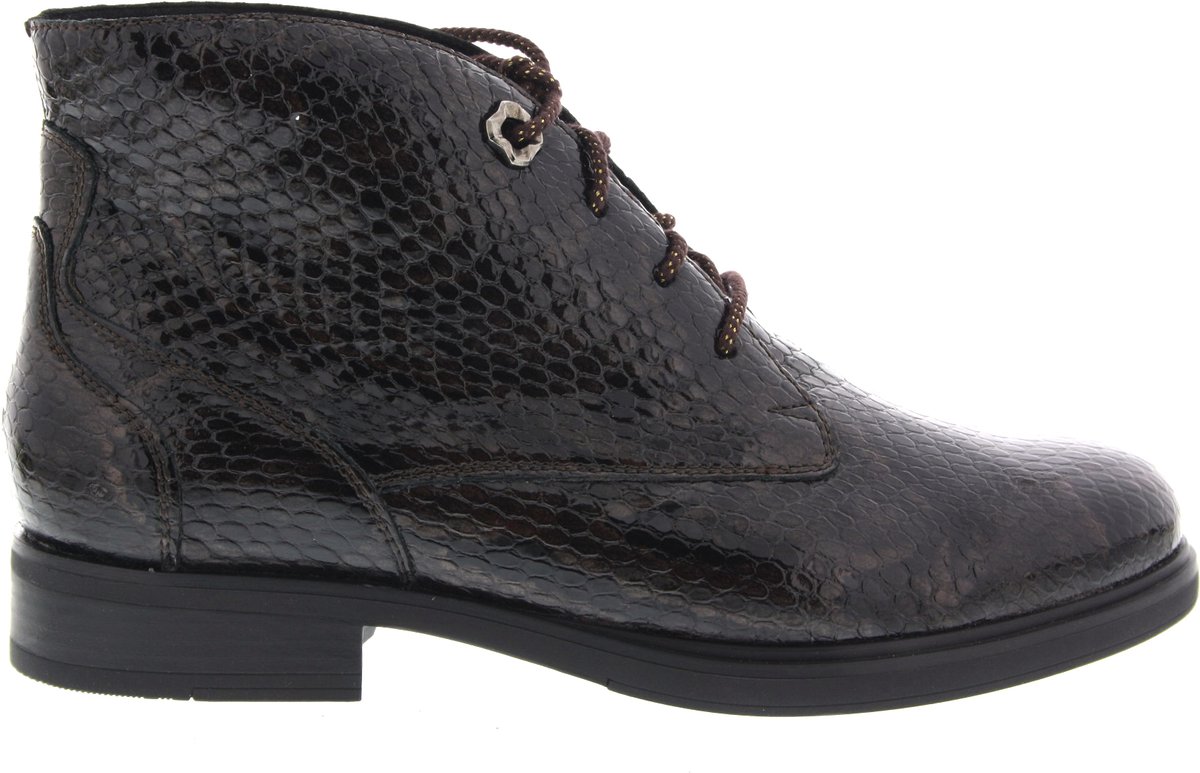 Dames Veterschoenen Durea 9840-838-2215 D Bruin Donkerbruin - Maat 38.5