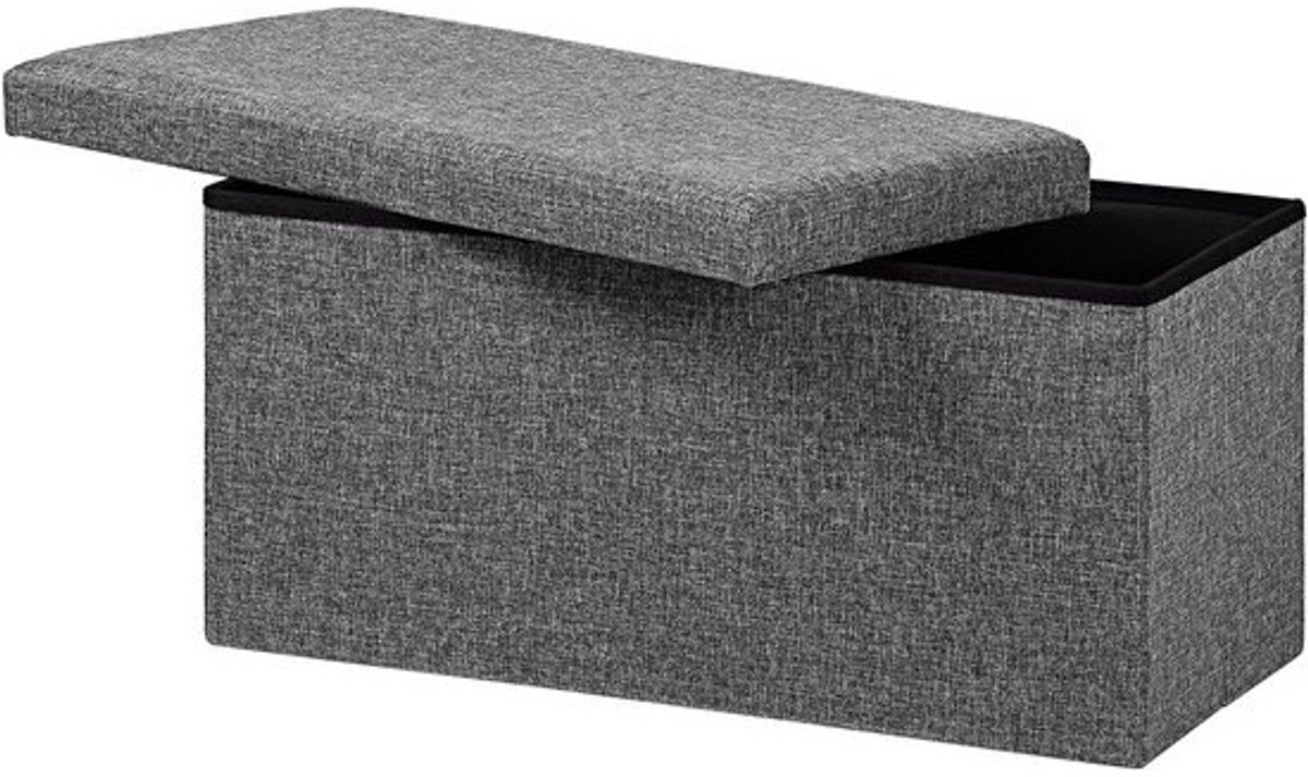 Moderne 2-in-1 Zitbank met Opbergruimte – Klapbaar en Comfortabel 80x38x38cm