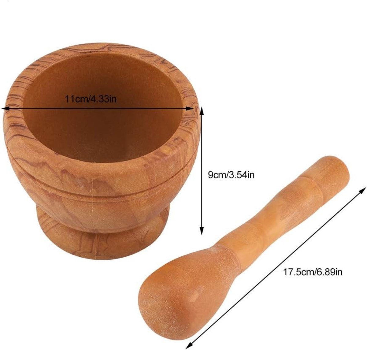 Vijzel En Stamper Set, Handmatige Plastic Knoflookmolen Kruiden Slijpkom Keukengereedschap(#1)