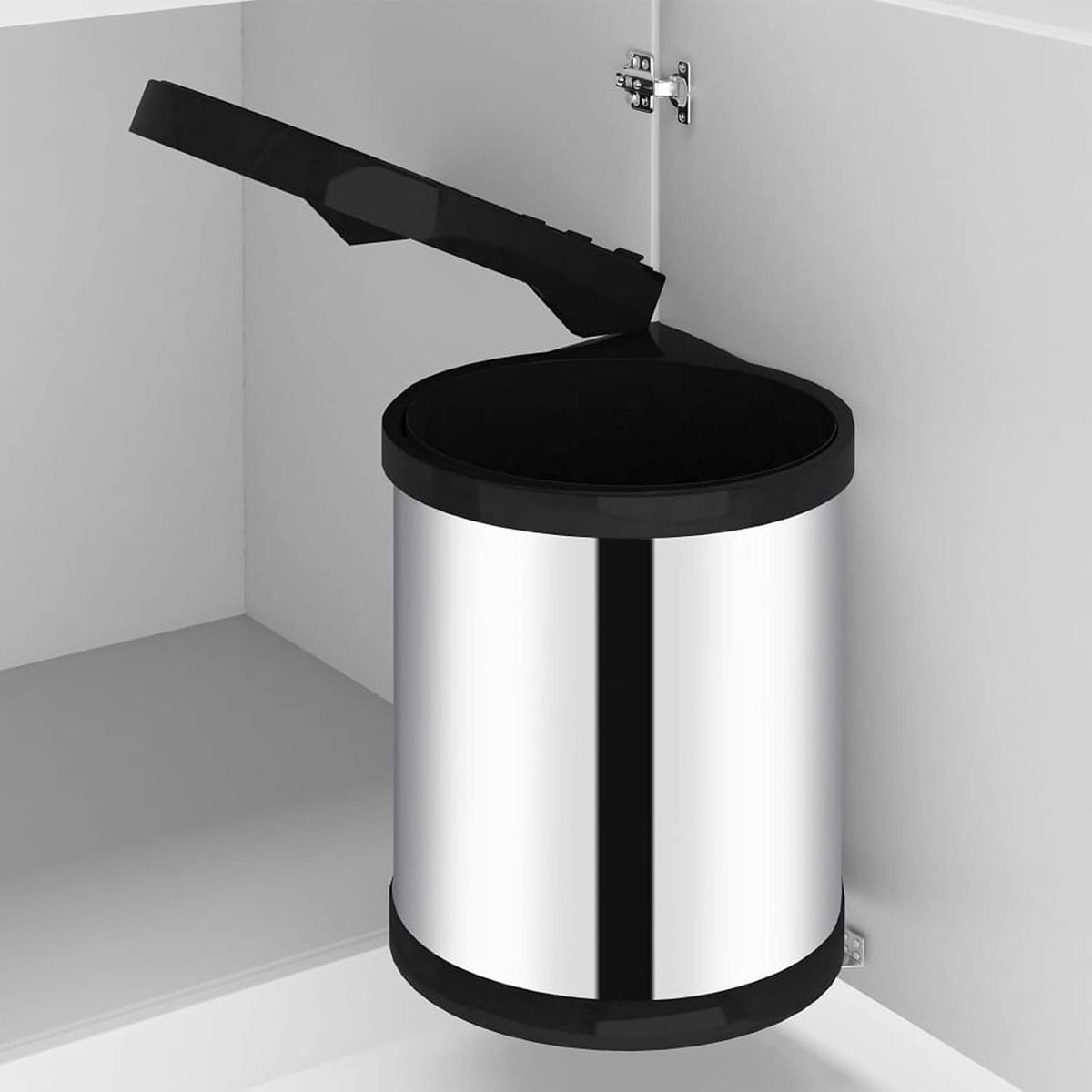 Keuken inbouw prullenbak roestvrij staal 12 L afvalemmer afvalemmer deur afvalscheider afvalscheider pedaalemmer