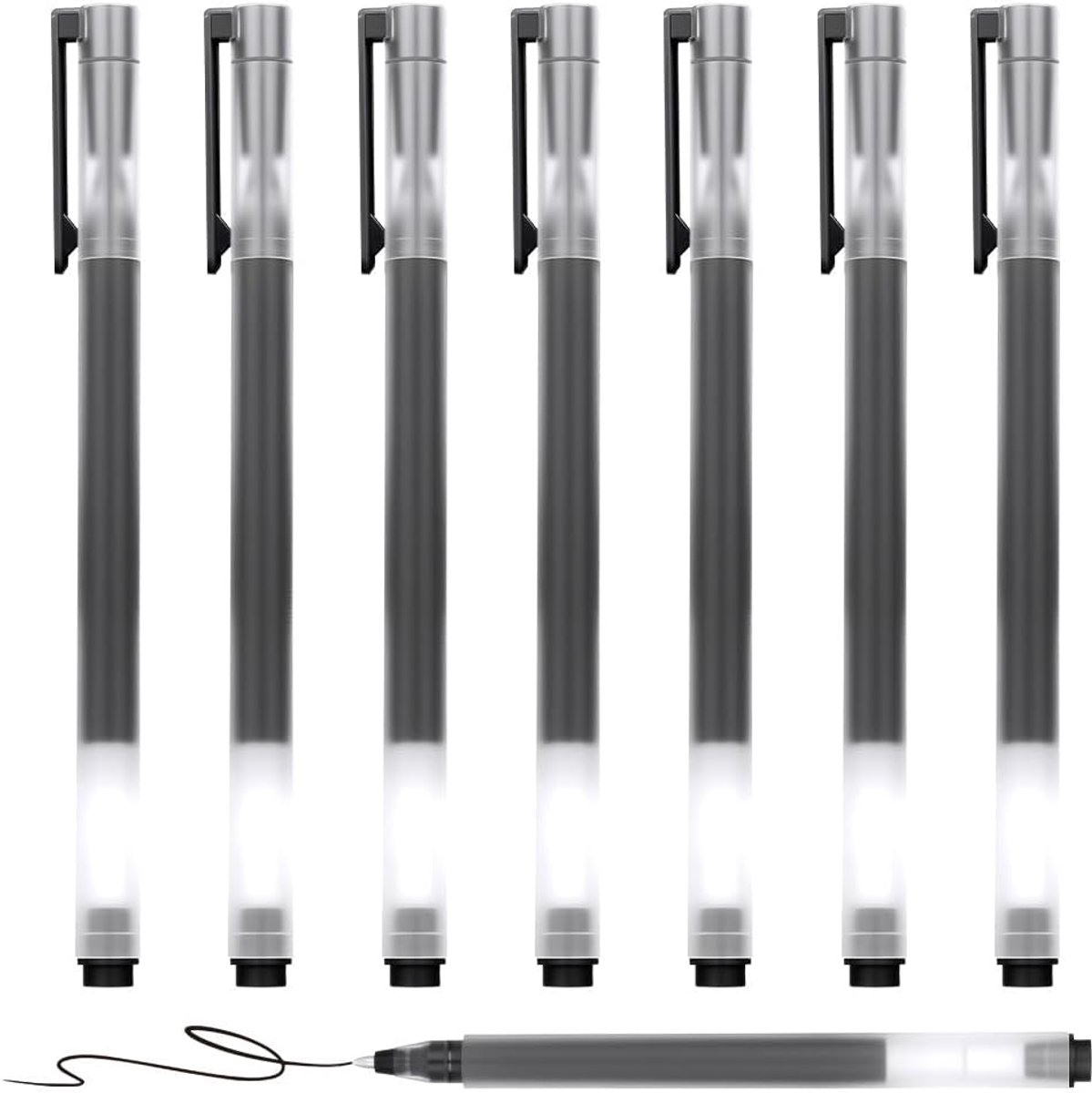 Gelpennen, 0,5 mm zwarte inkt fijne punt gladde schrijfpennen, sneldrogende balpennen, voor het maken van notities en schetsen, school- en kantooraccessoires voor studenten en