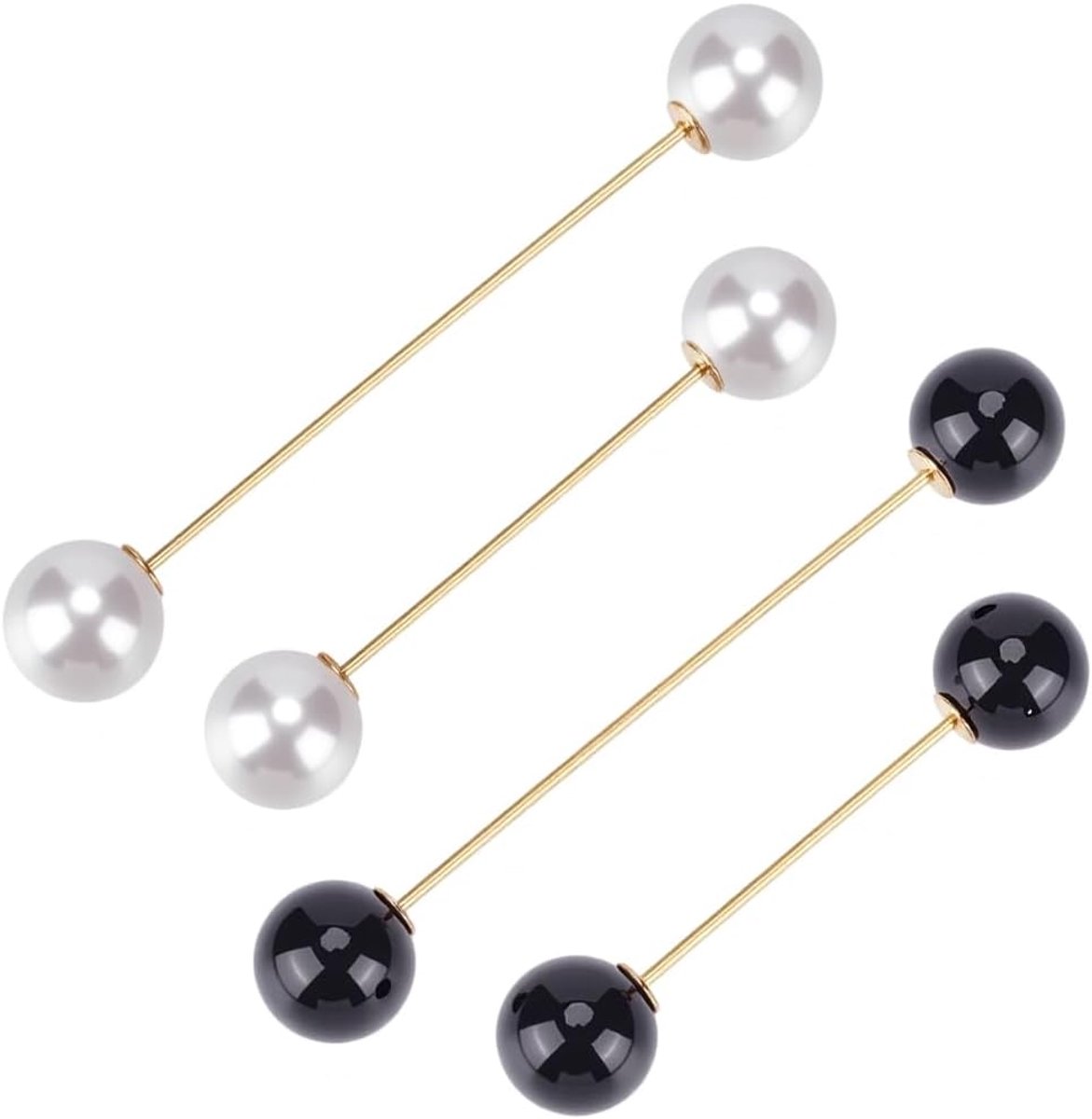 Broches Pins Legering Trui Sjaal Clip Sluiting Vintage Shirts Dubbele Faux Parel Veiligheid Pin Voor Vrouwen Kleding Kostuum Jurk Vest Kraag Broek Accessoire