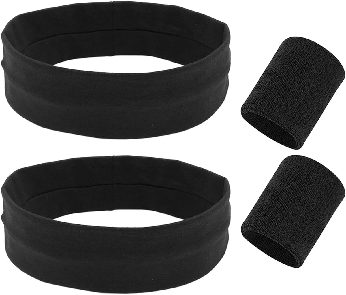 2 stuks, 1 paar sportarmbanden, ademend, zweetabsorberend, elastisch, uniseks