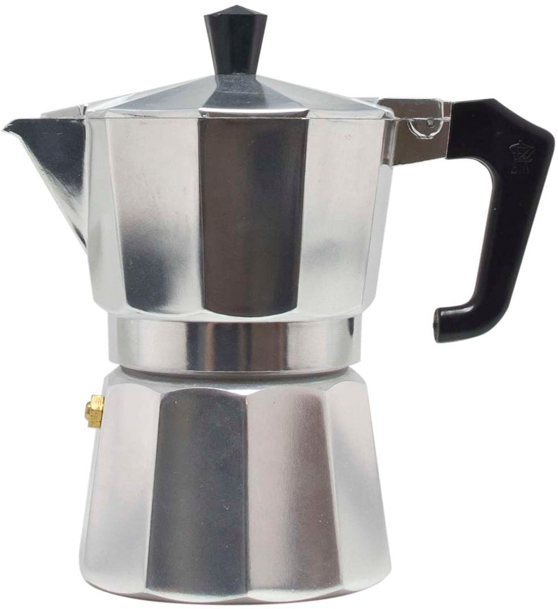 Cookinglife Percolator 2-3 Kopjes - Moka Pot - Aluminium - Grijs/Zwart - Authentieke Espresso - 150 ml