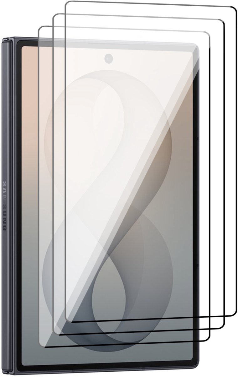 Screenprotector geschikt voor Samsung Galaxy Z Fold 8 – 3 Stuks – UltraClear Gehard Glas – Case Friendly – 9H Krasbestendig
