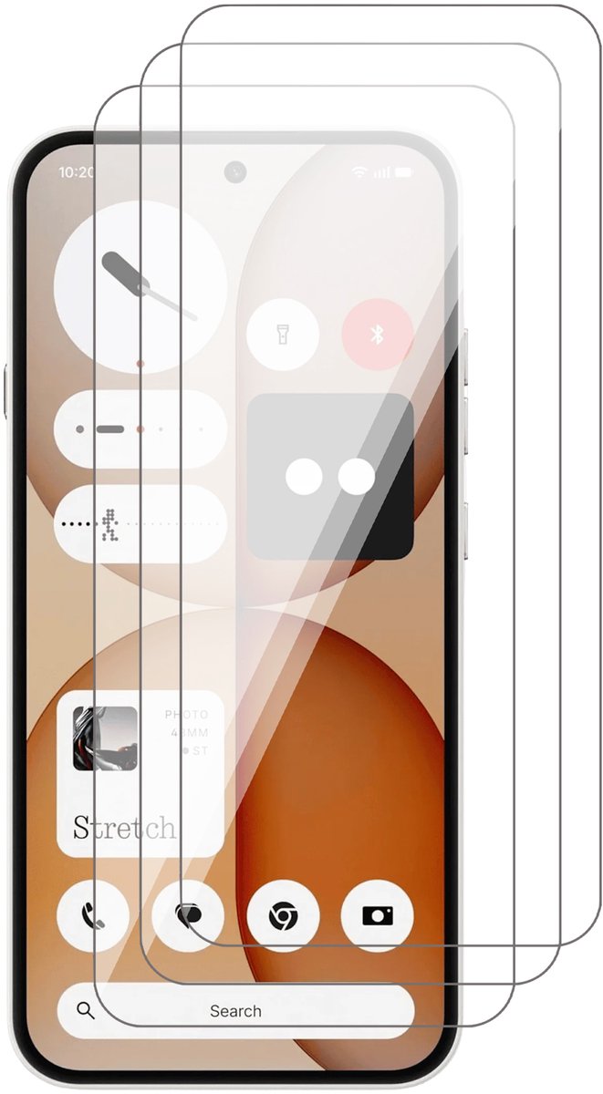 Screenprotector geschikt voor Nothing Phone 4a – 3 Stuks – UltraClear Gehard Glas – Case Friendly – 9H Krasbestendig