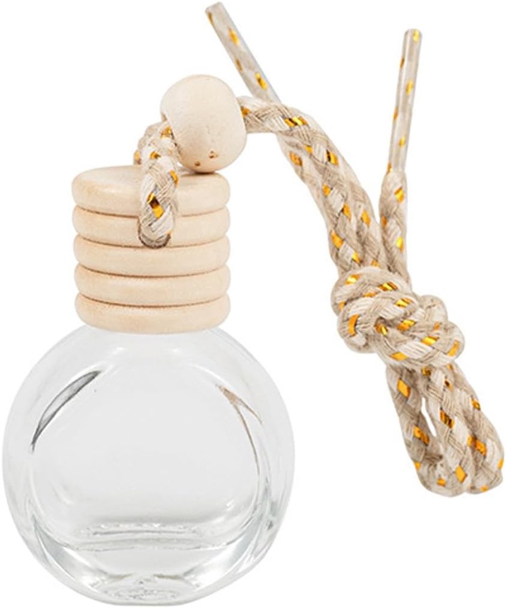 2 Stuks 10ml Lege Flesjes voor Autoparfum en Aromatherapie - Essentiële Olie Diffuser voor Thuis en Kantoor, Geschikt als Luchtverfrisser en Geurverspreider