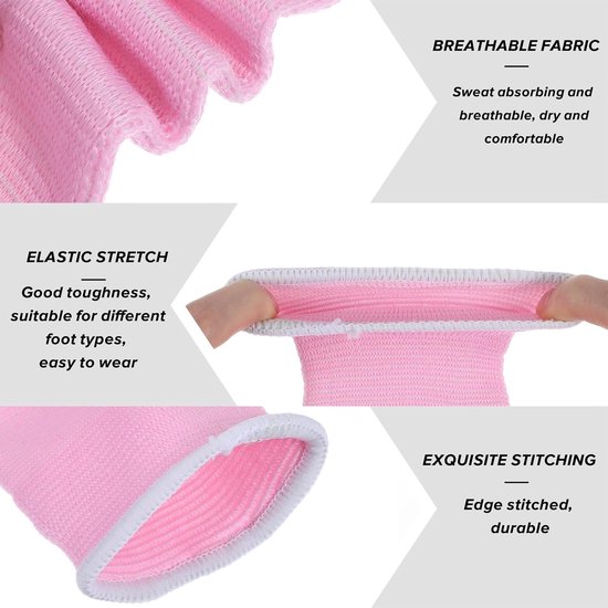 Ademende Enkeldbandages Voor Kinderen - Elastische Steun Voor Verstuikte Enkels, Bescherming Voor Sport En Dans, Hiel Sokken Voor Meisjes 6-14 Jaar (Roze) — afbeelding 2