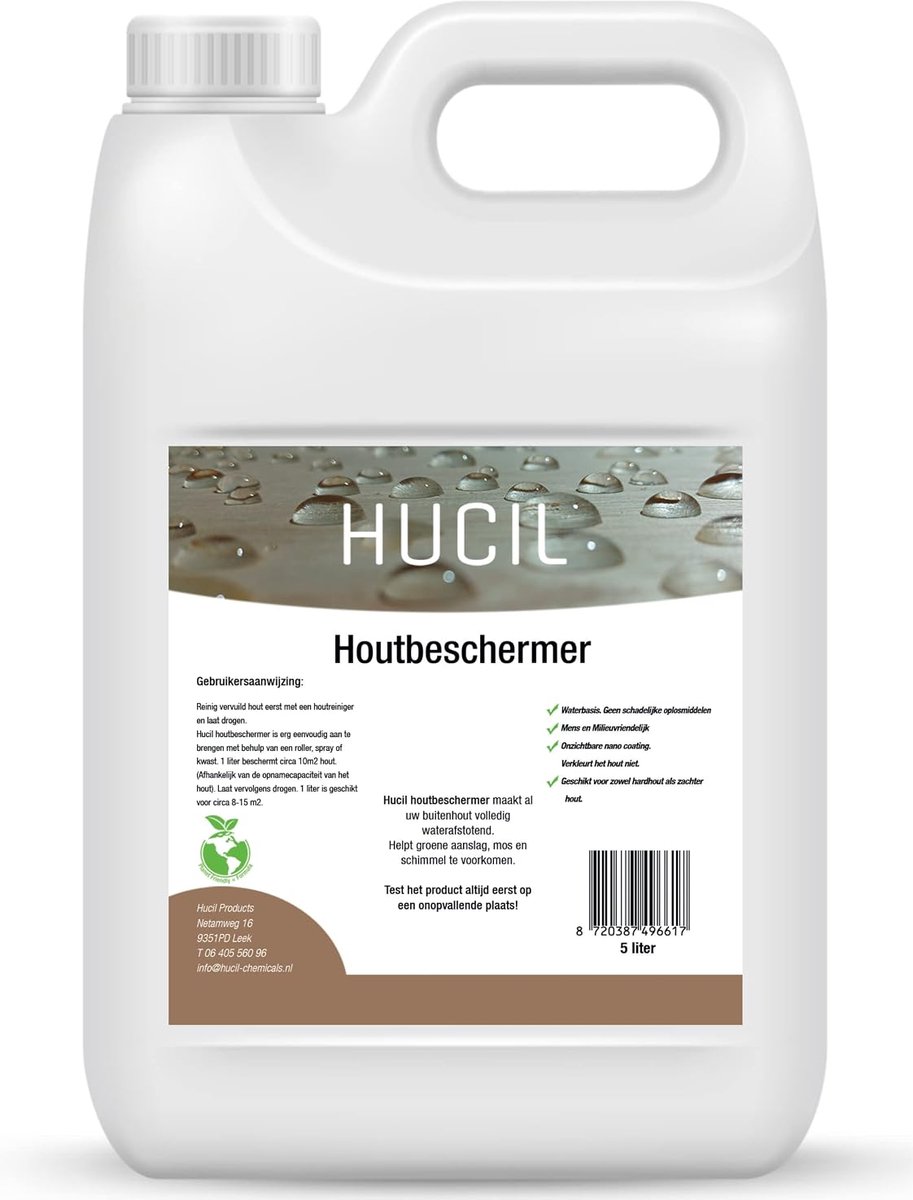 Hout impregneermiddel 5 liter - Nano coating hout - Onzichtbare bescherming - Langdurige houtbescherming - ShopVlot