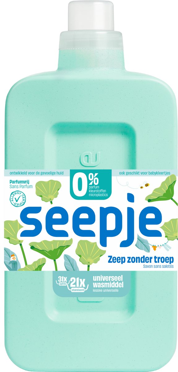 Seepje Wasmiddel Parfumvrij (945 ml)