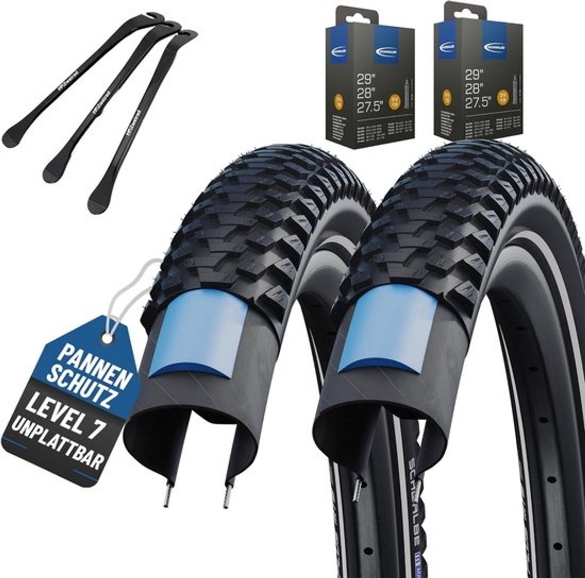 MTB Fietsbanden 29 inch met Slangen en Bandenlichters - Ideaal voor E-bike