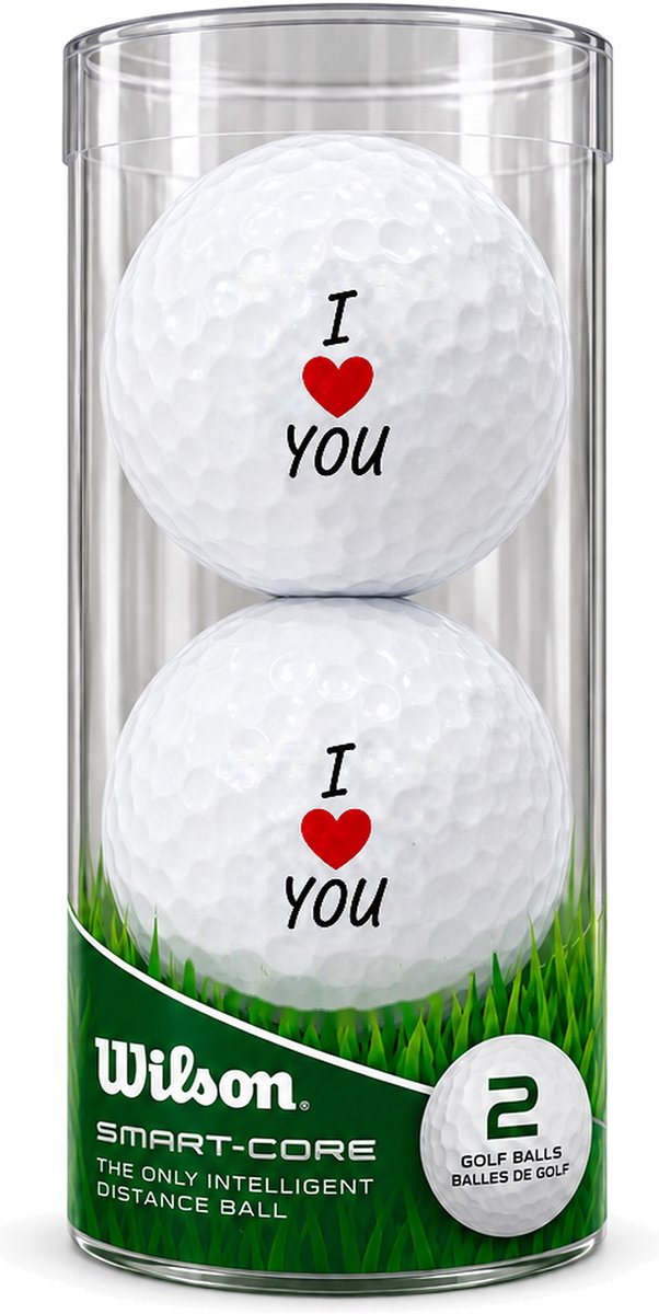 Wilson Golfballen I Love You - Valentijn Golf Cadeau - 2 stuks - Golfbal met Opdruk van Wilson — afbeelding 2