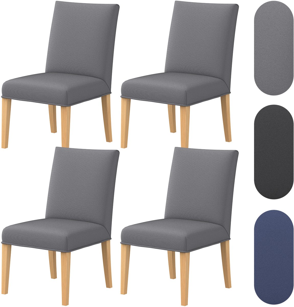 Arvioo - Stoelhoes - Donkergrijs - 4 stuks - Rekbaar - Waterafstotend