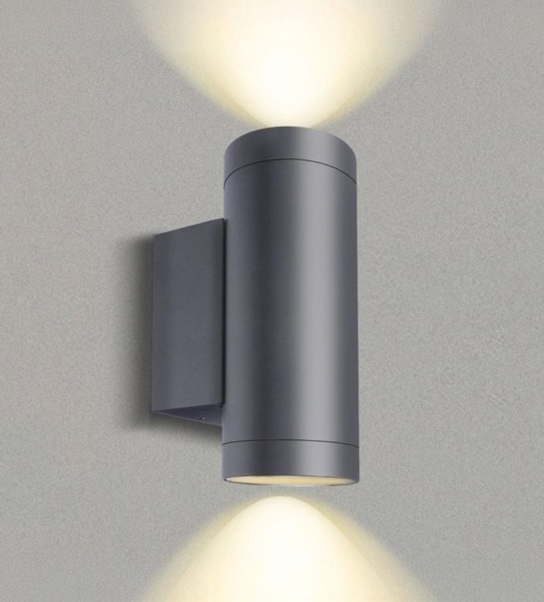 Buitenwandlamp GU10 Up Down - Waterdichte Wandlamp voor Tuin en Entree - Aluminium Antraciet