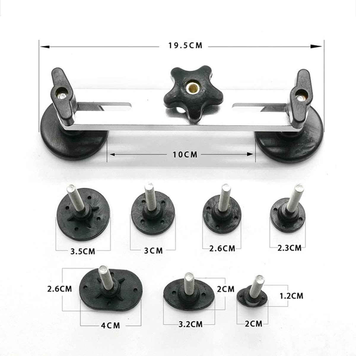 Body Verfloze Deuk Reparatie Tool Set Auto Dent Reparatie met Pole Bridge Dent Puller Tabs