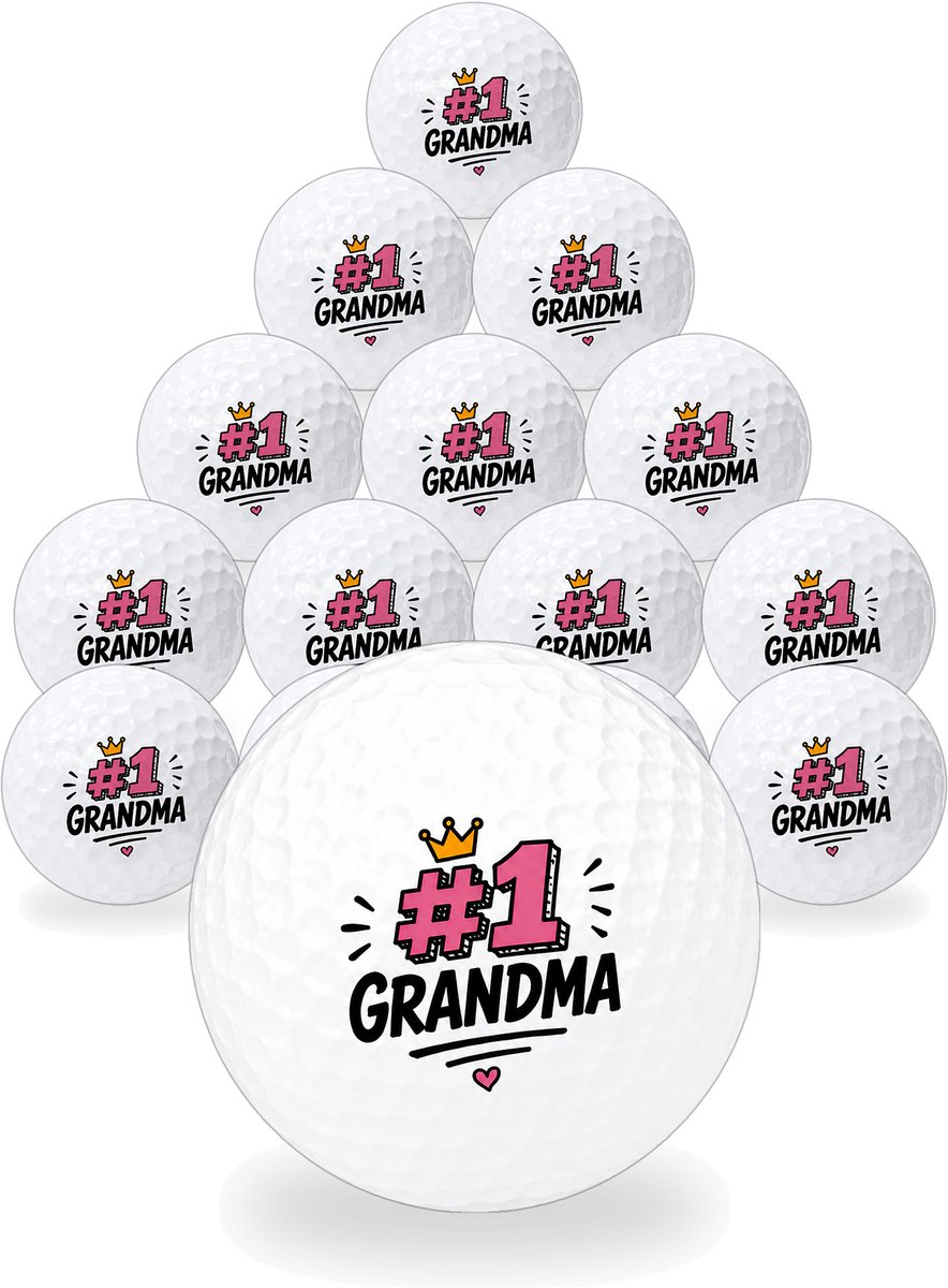 Wilson Golfballen Best Grandma - Oma Golf Cadeau - 15 stuks - Bedrukte Golfballen