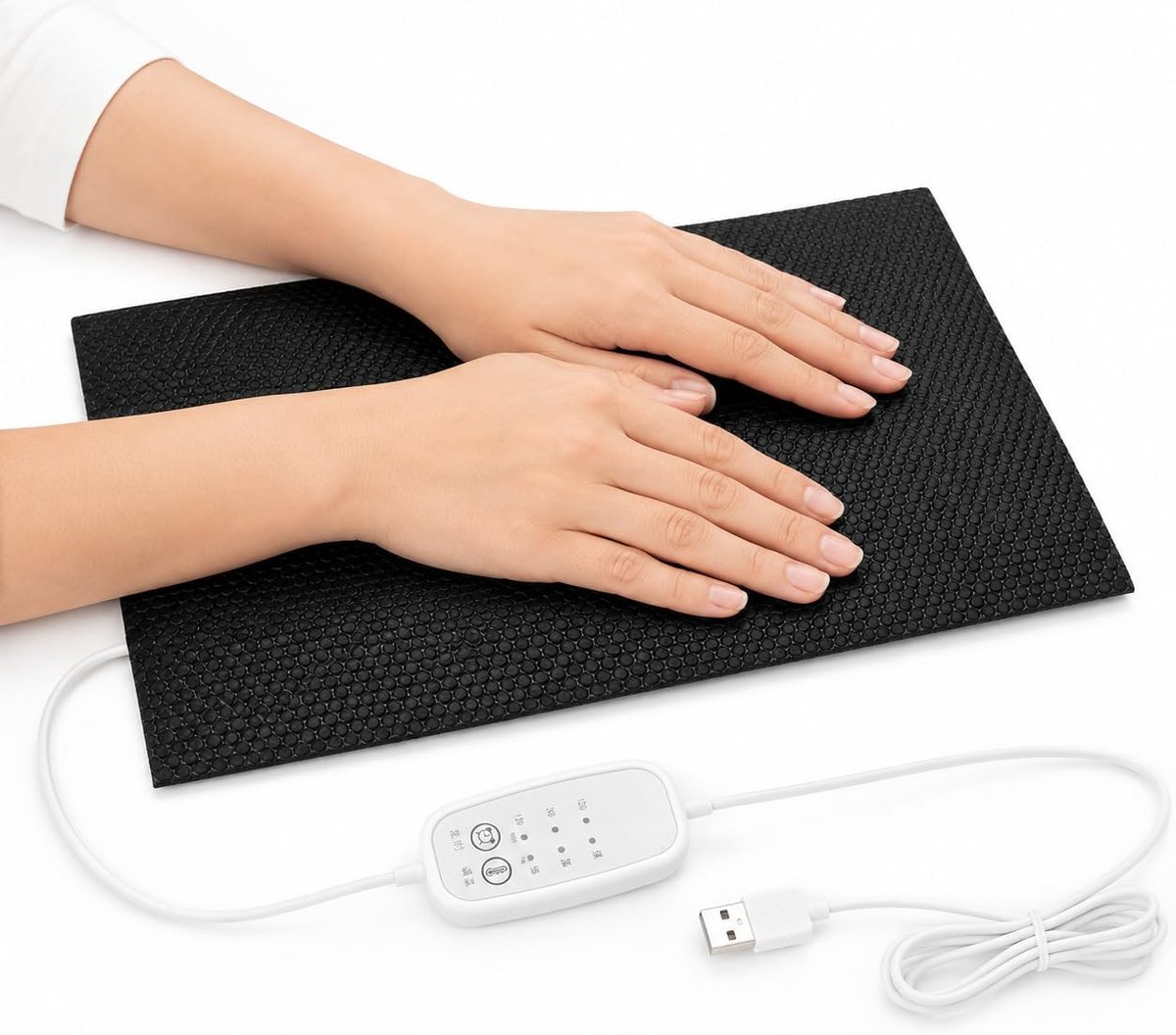 Verwarmingskussen, 20-40 ℃ temperatuurregulerend verwarmingskussen - 4-versnellingen USB Power Elektrische Doekverwarmer DC5V voor rugpijn en krampverlichting, 10x20cm/15x30cm/20x25cm/25x30cm (10x20cm