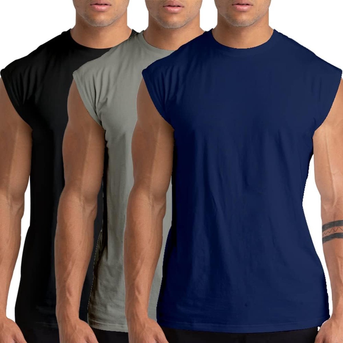 1, 3 of 5 stuks katoenen sportschooltanktops voor heren, mouwloze workoutshirts, atletische spiershirts, geschikt voor training en bodybuilding, sportieve stijl