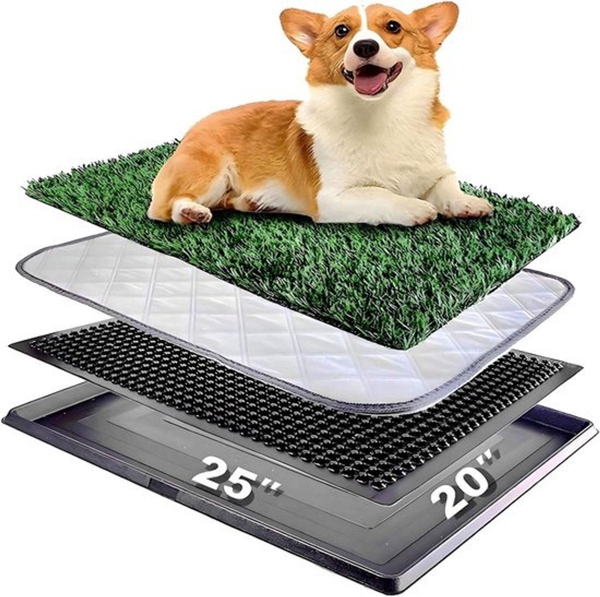 Kunstgras Mat Hond Met Lekbak voor Zindelijkheidstraining Binnen en Buiten