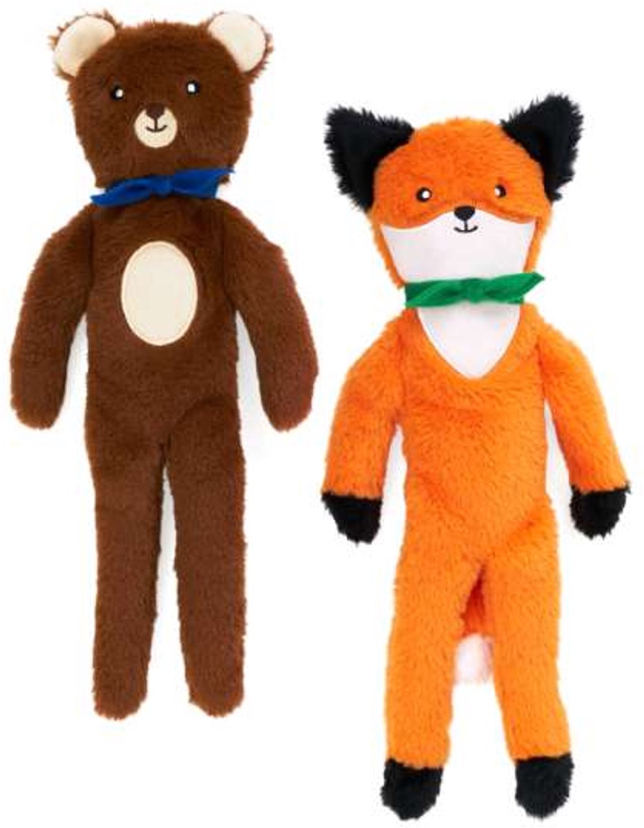 Zippy Paws Fluffy Peltz – Bear and Fox