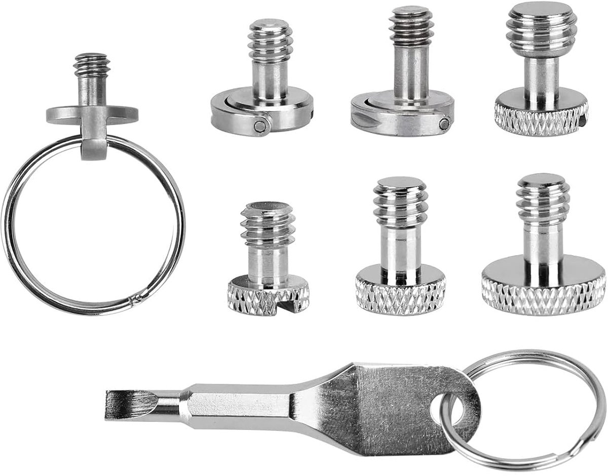 Cage Schroef Adapter met 1/4" - 20 & 3/8-16 Schroef Pack voor Statief Schroef Accessoires (8 stuks)