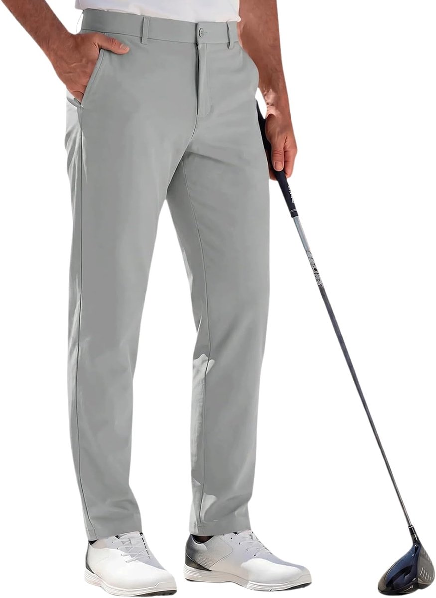 Golfbroek, ademende stretchbroek met zakken, sneldrogende chinobroek, lichte kostuumbroek
