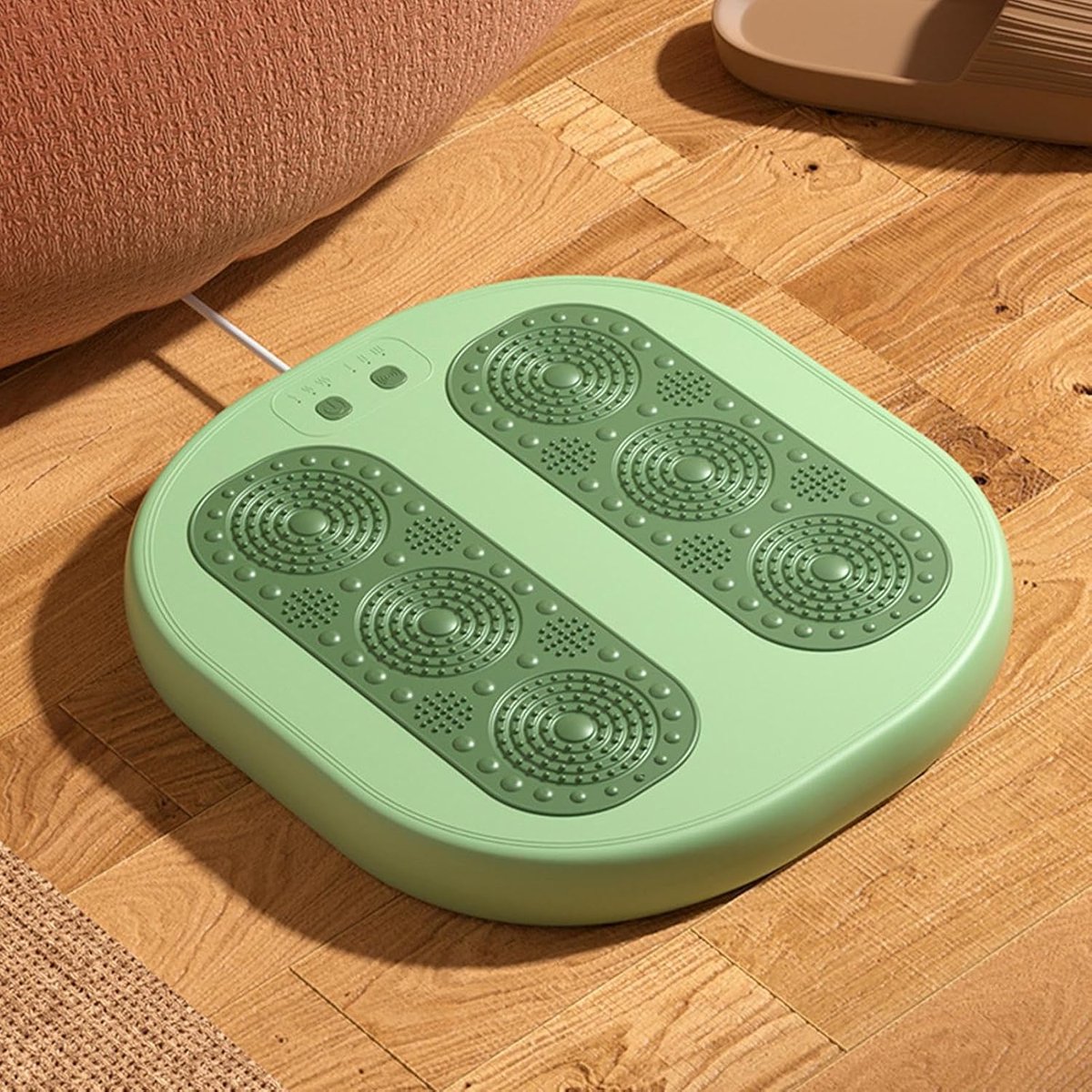 Elektrisch voetmassageapparaat: draagbare elektrische voetmassagemat - voetsteun onder het bureau, verwarmde voetwarmer onder het bureau — cadeau in Gadgets - foto 3