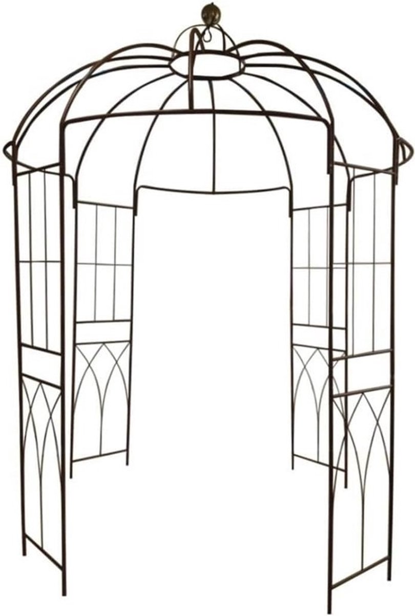 Franse Stijl 4-Zijdige Vogelkooi Tuinhuisje Pergola Paviljoen Boog Prieel Plantenrek voor Buiten