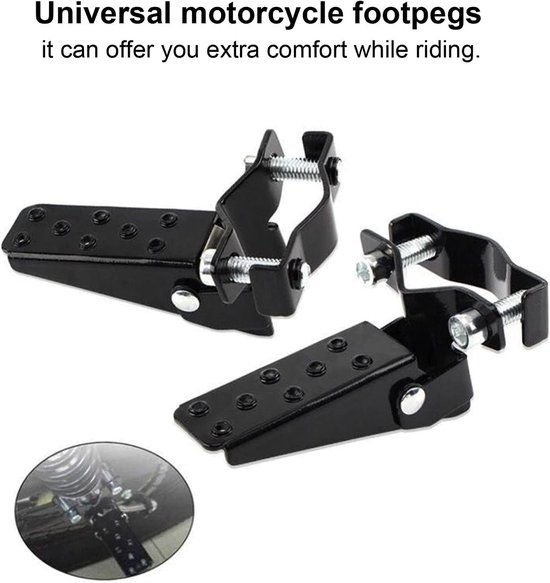 Vouwbare Voetsteunen voor Motoren - Comfortabele Voetsteunen voor Retro Motoren en ATV's met Accessoires — afbeelding 2