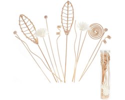 12 Stuks Losse Geurstokjes - Decoratieve Geurstokjes - Aromasticks Rotan - Stokjes - Sticks voor Geur Parfum - Kamergeur Verspreiden - 10 Inch - Voor Thuis, Kantoor, Hotel, Spa