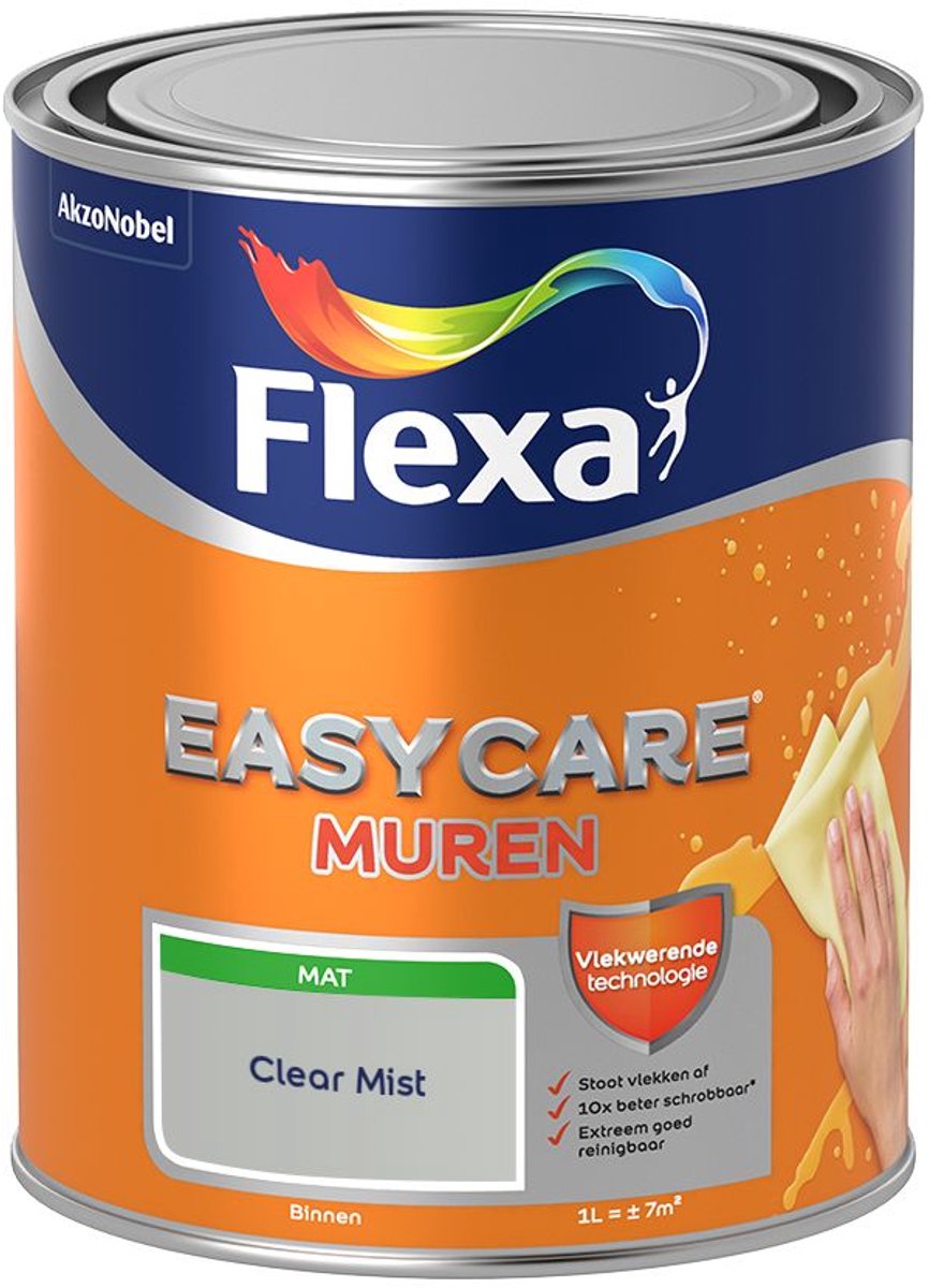 Flexa - Easycare Muren - Clear Mist - 1 L - Kleur Van Het Jaar 2027