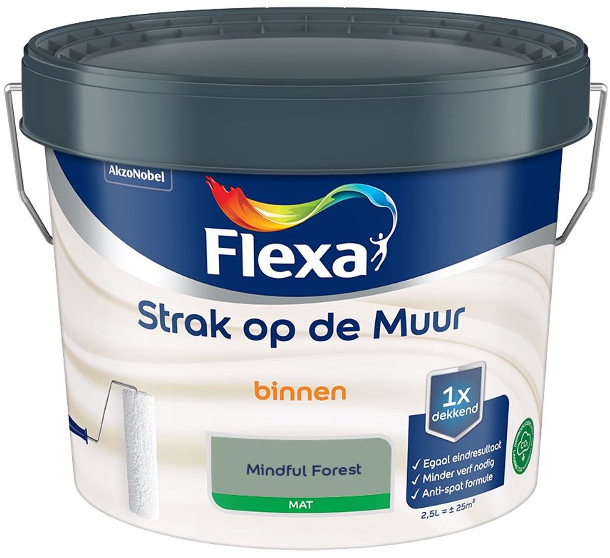 Flexa - Strak Op De Muur Binnen Mat - Mindful Forest - 2,5 L - Kleur Van Het Jaar 2027