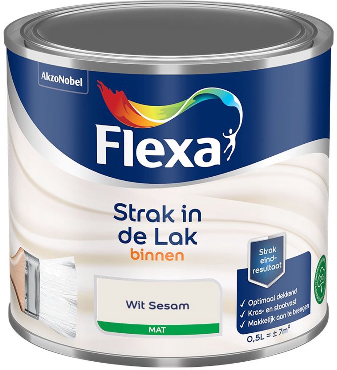 Flexa - Strak In De Lak Binnenlak Mat - Wit Sesam - Mengverf - 500 Ml