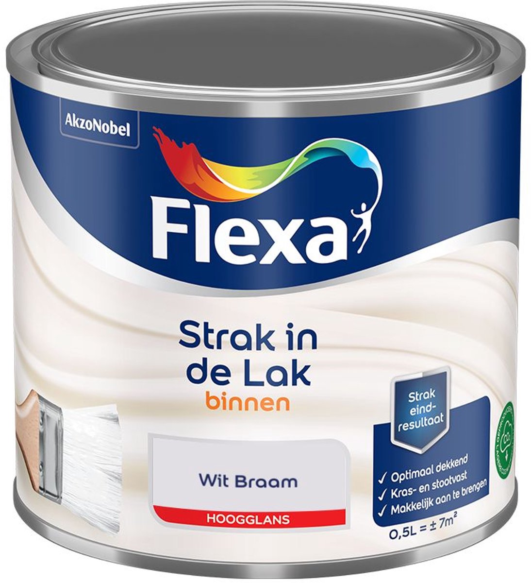 Flexa - Strak In De Lak Binnenlak Hoogglans - Wit Braam - Mengverf - 500 Ml