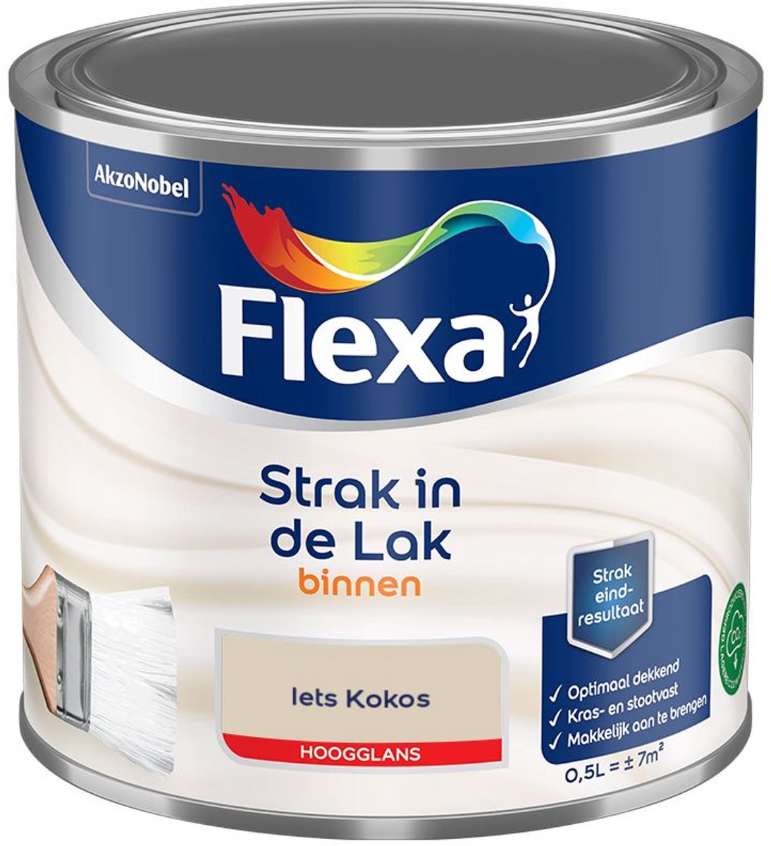 Flexa - Strak In De Lak Binnenlak Hoogglans - Iets Kokos - Mengverf - 500 Ml