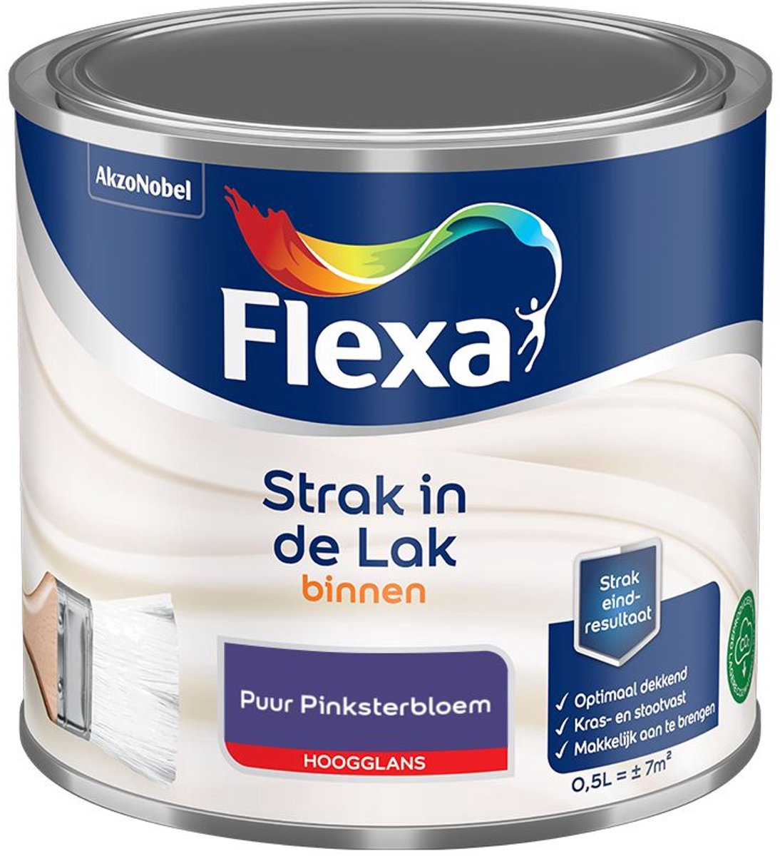 Flexa - Strak In De Lak Binnenlak Hoogglans - Puur Pinksterbloem - Mengverf - 500 Ml