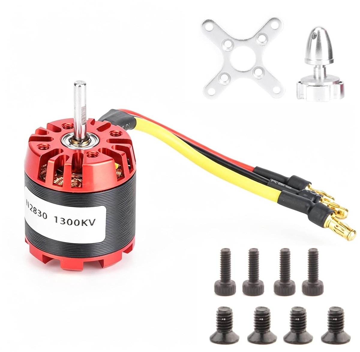 Krachtige Brushless Motor 1300KV 250W voor RC Vliegtuigen en Drones - Geschikt voor 2-4S Lipo en 4 Assen Systemen