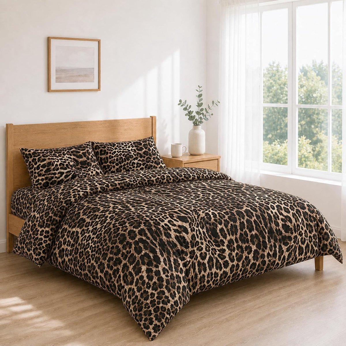 Lakenset Bedrukt 160x200+30 / 240x270 + 50x80 2PCS Leopardato | Zacht en licht in gebruik, met tien prints en extra grote maten tot lits-jumeaux voor een compleet en verzorgd opgemaakt bed