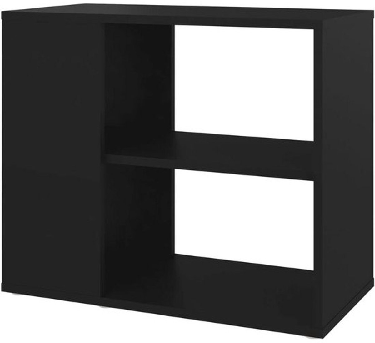 Bijzettafel Hout - Sidetable Kastje - Woonkamer Organisatie - Carved Design - 60x30x50 cm - Zwart