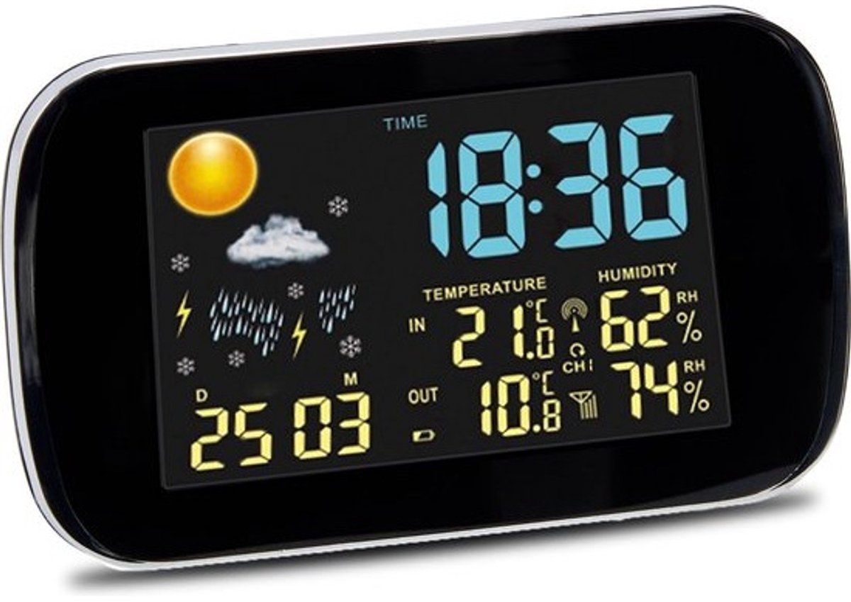 Draadloos Weerstation met Hygrometer - Binnen en Buiten Temperatuur & Vochtigheid