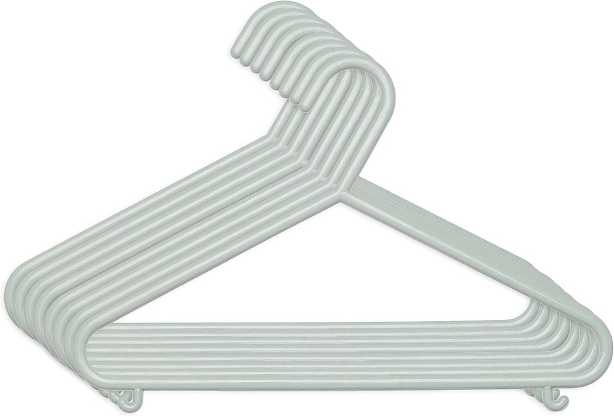 Kleerhangers voor kinderen, 8 stuks, mint, lengte ca. 30 cm, babykleerhangers, kunststof kleerhangers voor kinderen, babyorganizer voor kledingkast, kleerhanger baby, babykleerhangers