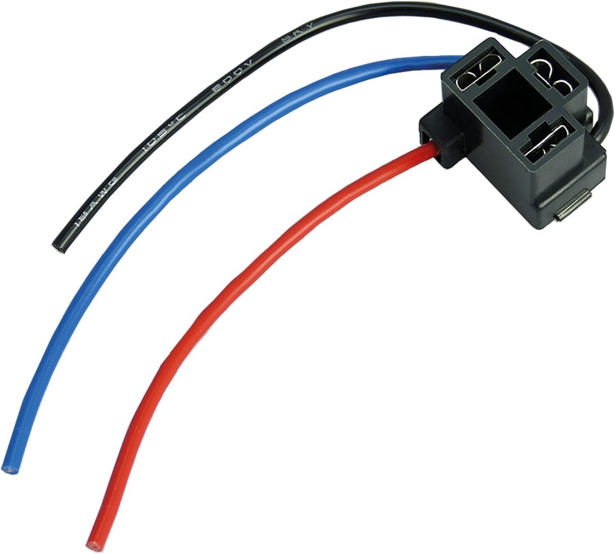 & P Car Design 1 x H4 lampen stekker fitting fitting lampvoet lampstekker P43t * hoek * 90 graden met kabel voor lampen gloeilampen gloeilampen gloeilampen