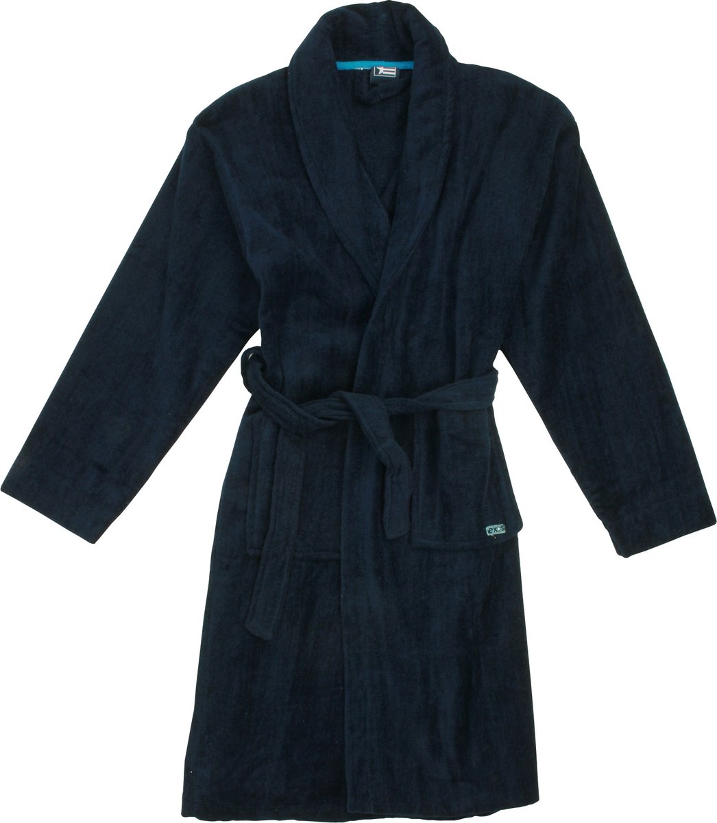 Blue Docks jongens Badjas - 100% Katoen - Badstof - Navy Blue - Maten: 128