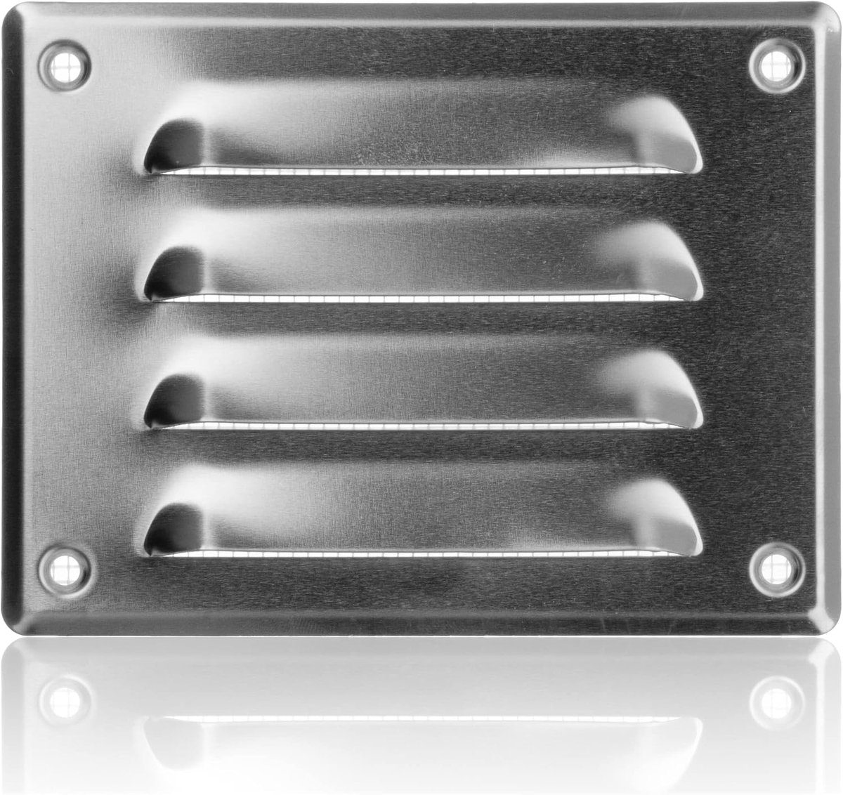 140x105mm Aluminium Ventilatierooster met Muggengaas - Metalen Ventilatieroosters