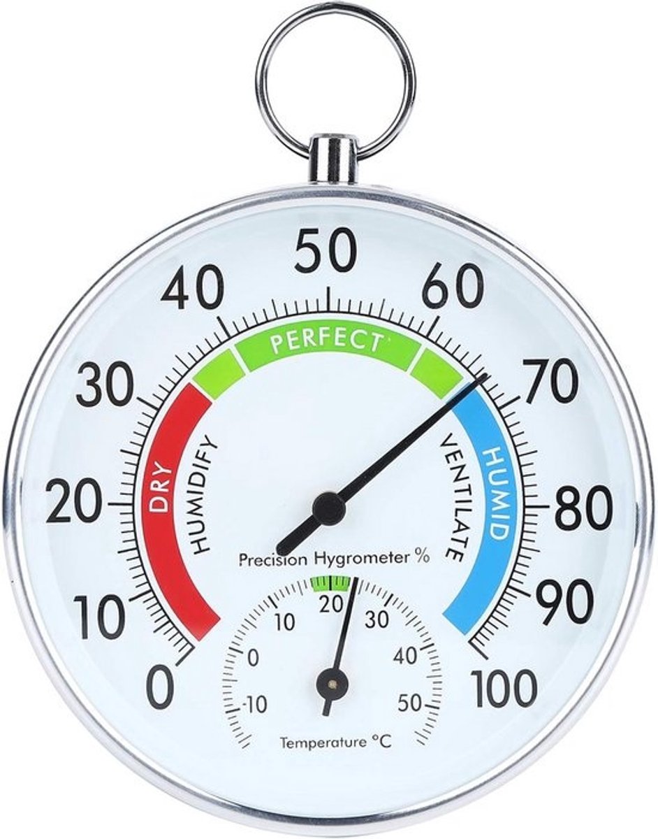 Thermometer Hygrometer voor Binnen en Buiten - Wandmodel Temperatuur en Vochtigheid Meter