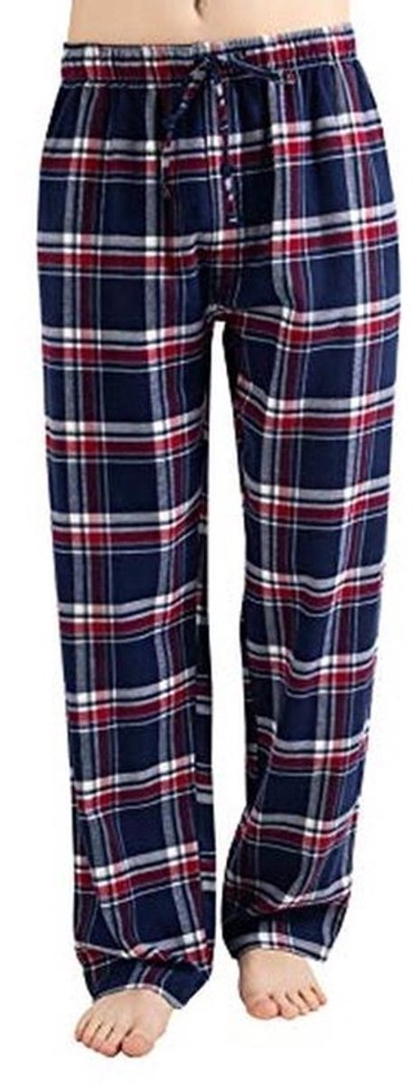 Comfortabele heren flanellen pyjama met zakken