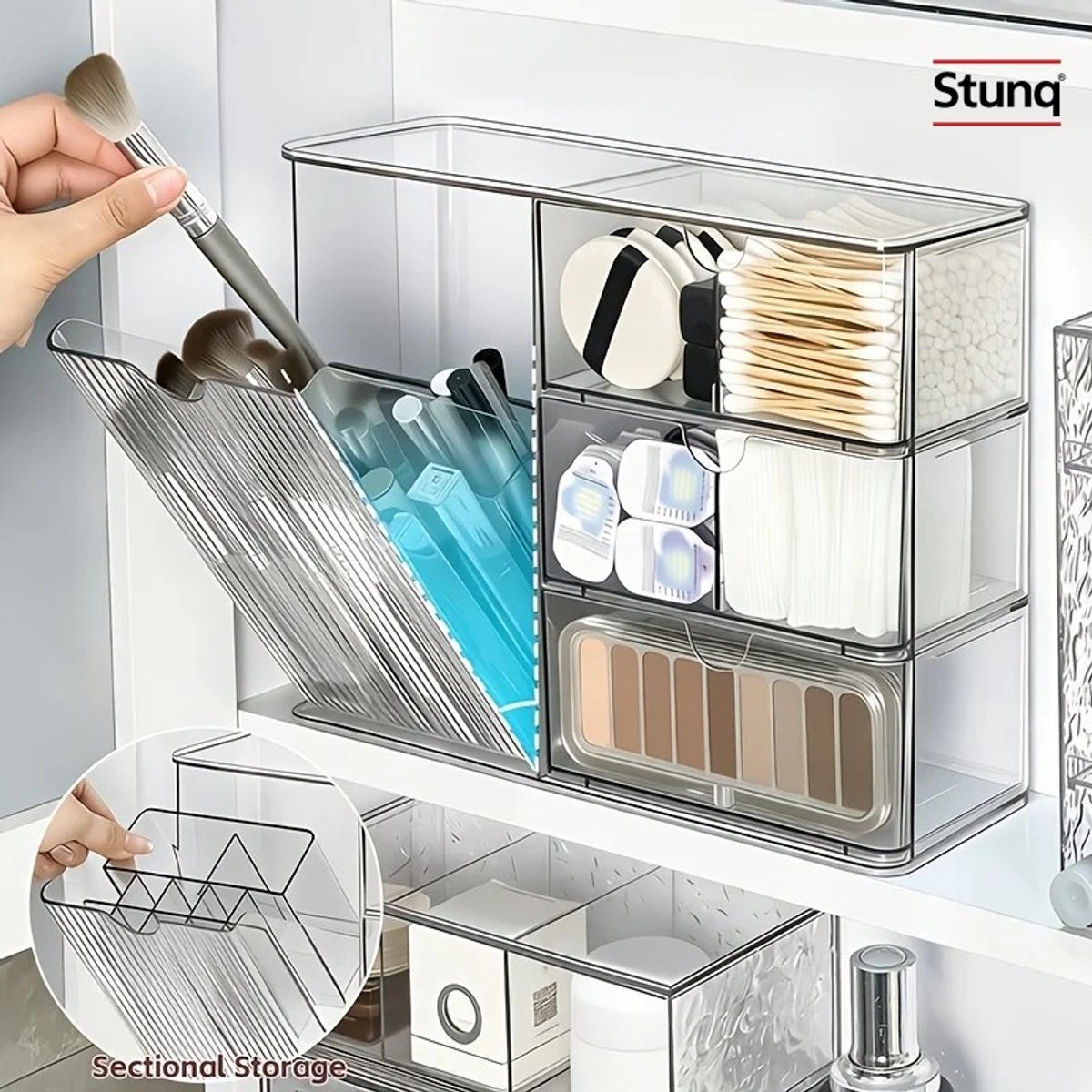 Stunq® Transparante Acryl Make-up Organizer met Lades – 28,4 cm Breed
