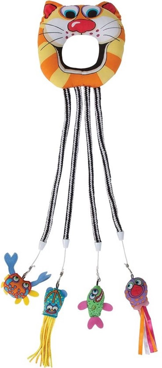 Kattenhengel Speelgoed met Lange Stok en Vrolijke Vising