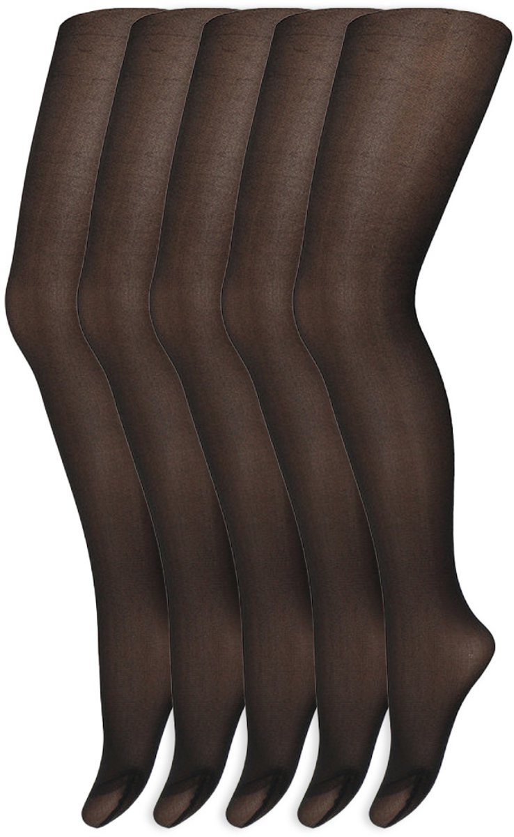 Zijdeglans Meisjes Panty | 35 Denier | Merk: Yellow Moon | Maat: 116 T/M 176 | Kleur: Zwart | 5 Paar