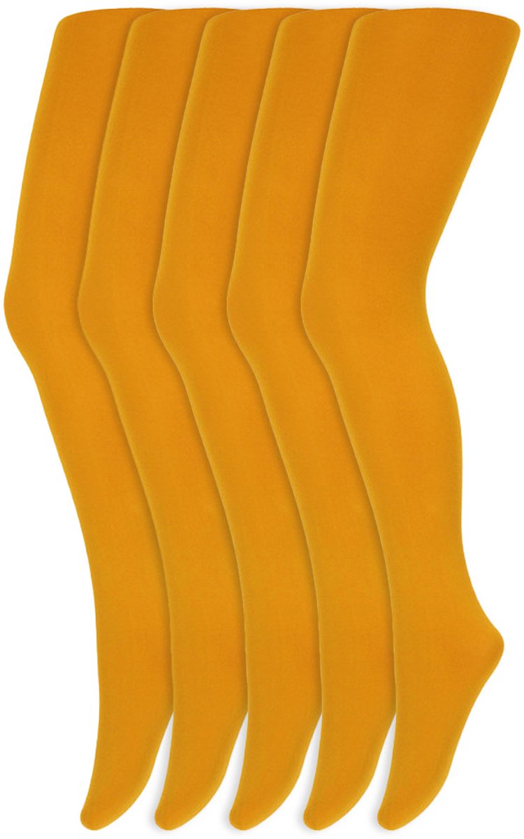 Meisjes Panty's | 100 Denier | Merk: Yellow Moon | Maat: 98 T/M 176 | Kleur: Geel | 5 Paar